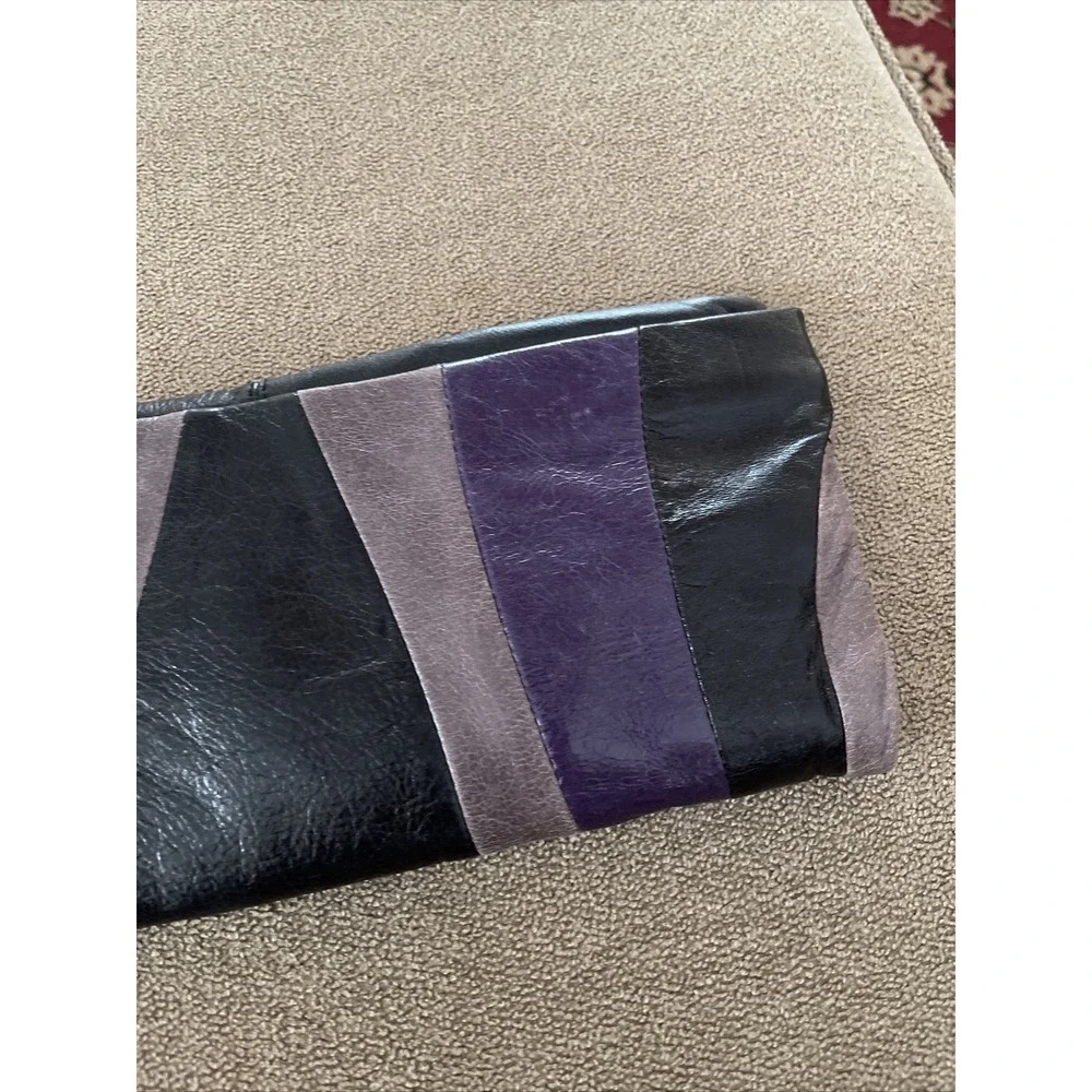 Steven by Steve Madden Multi Color Leather Envelope Clutch Pouch (TD)